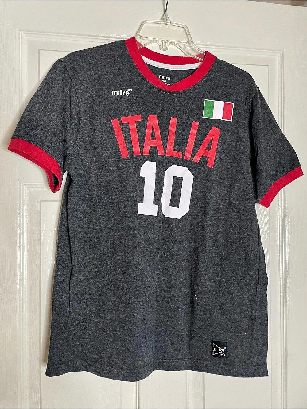 Mens MITRE Elite Italia 10 Soccer Ringer T-Shirt